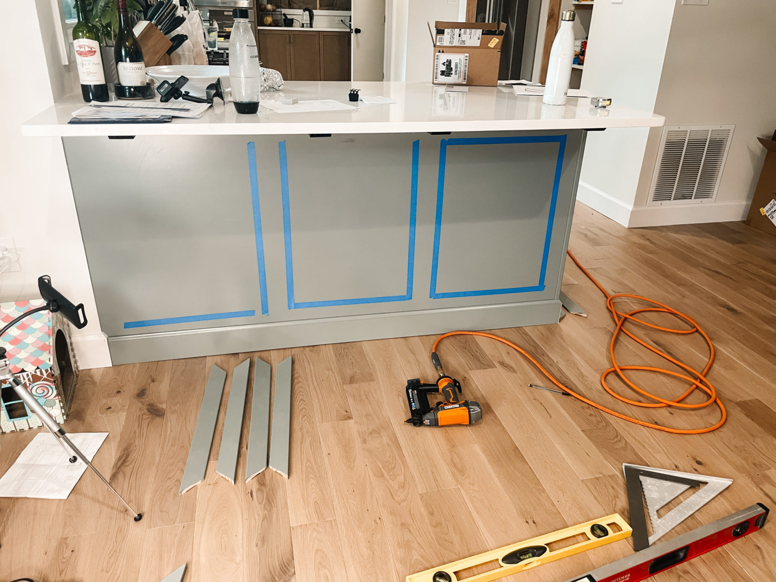 How to Add Kitchen Island Trim Molding and Instantly Update your Kitchen