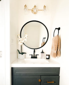 How our Kitchen Laundry Closet Became a Luxury Powder Room