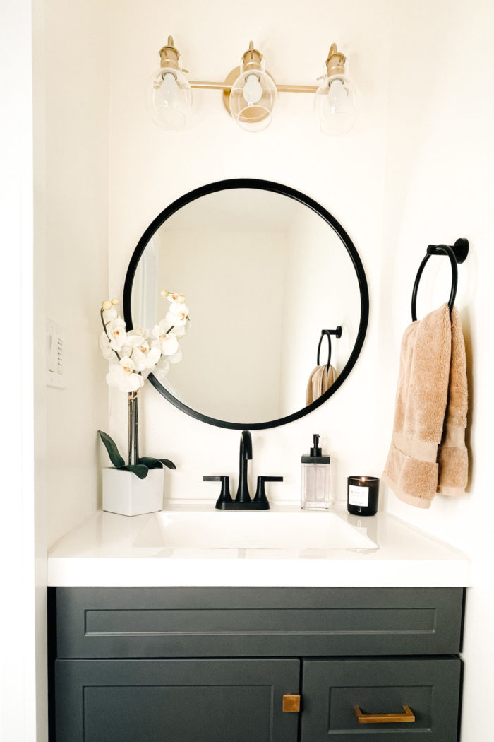 How our Kitchen Laundry Closet Became a Luxury Powder Room