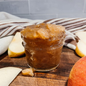 homemade apple sauce with cinnamon