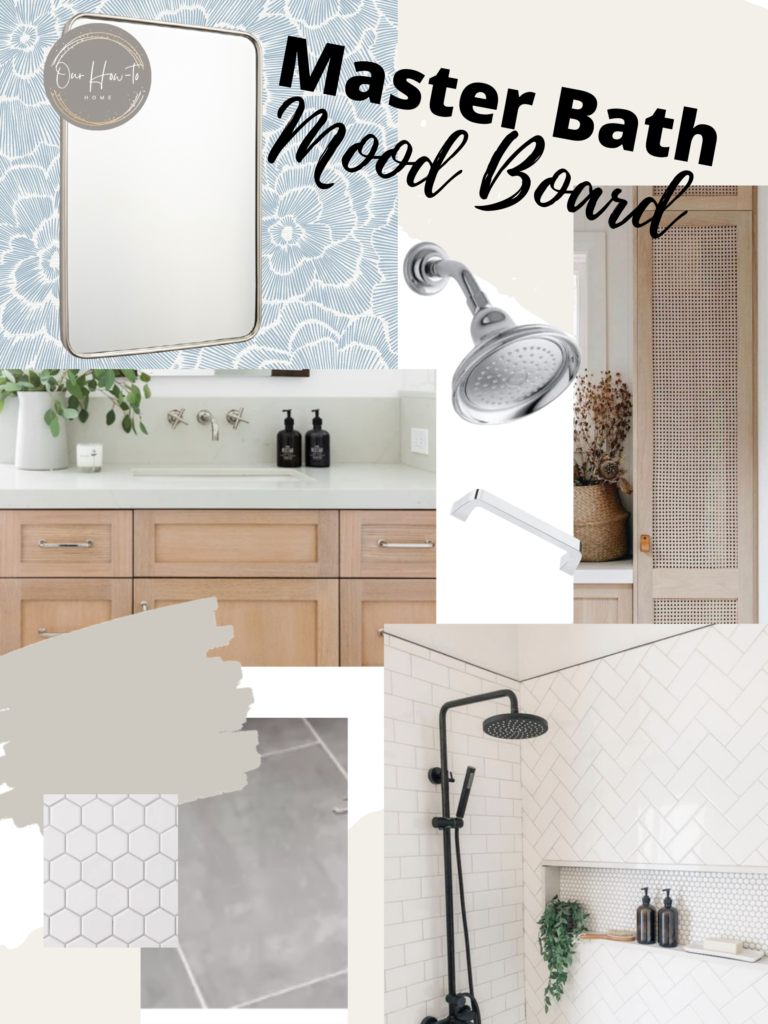 Our Master Bath Mood Board Chic With A