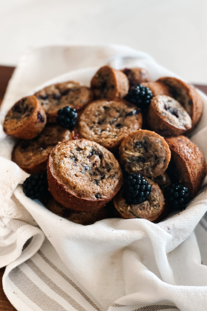 The Best Healthy Blackberry Lemon Zucchini Muffins